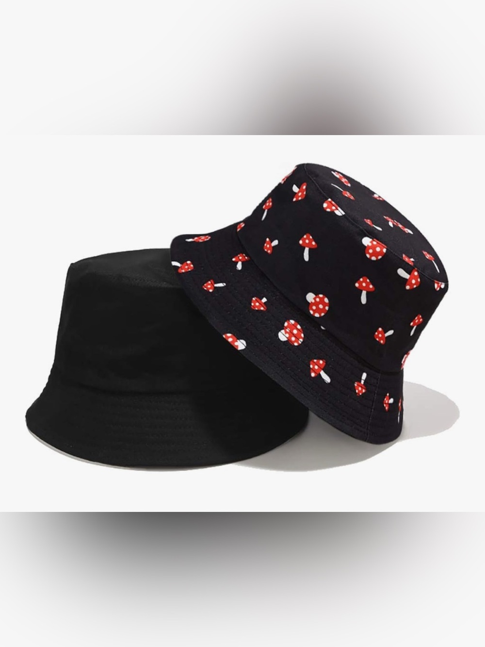 Reversible Mushrooms print bucket hat